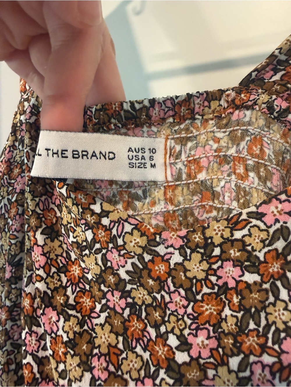 Faithfull the Brand Brown Floral Button Midi Dress - Picture 5 of 5